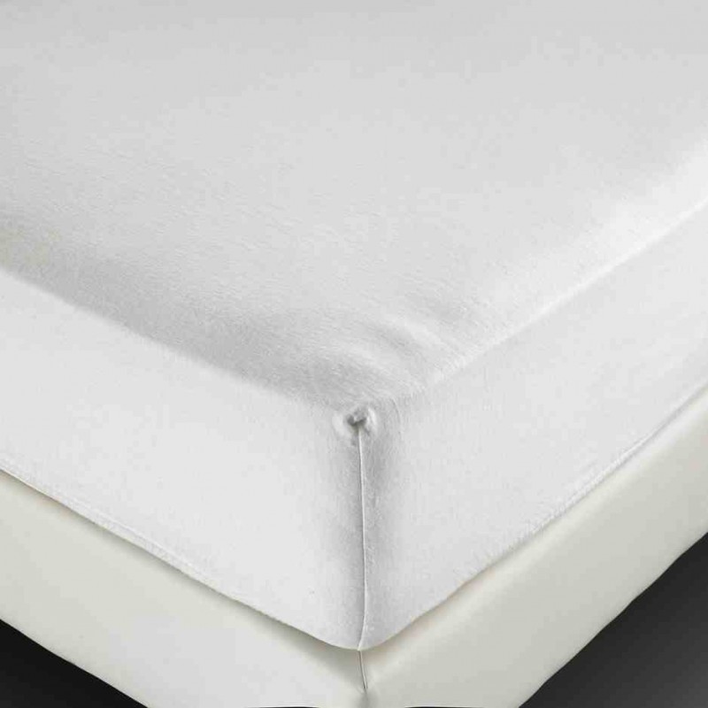 Drap-housse coton blanc bonnet 25 - 140x200 cm, 100% coton