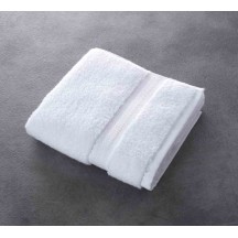 Serviette de bain RIVIERA, blanche, 100% coton, 500 g/m², 50x100 cm