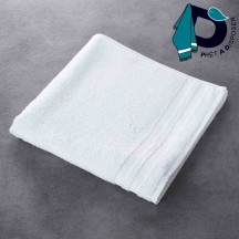 Maxi Drap de bain SOFT, blanc, 100% coton, 450 g/m², 100x150 cm, Prêt à disposer (PAD)