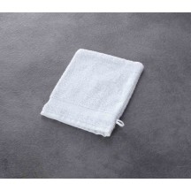 Gant de toilette CHEVRON, blanc, 100% coton, 340 g/m², 16x21 cm