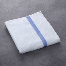 Serviette EDEN, blanc LITEAU BLEU, 100% coton, 400 g/m², 50x90 cm