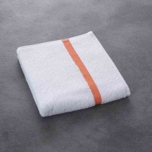 Serviette EDEN, blanc LITEAU SAUMON, 100% coton, 400 g/m², 50x90 cm
