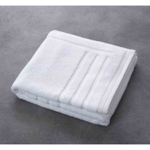 Tapis de bain, ROMANE, coloris blanc, 100% coton, 800g/m², 50x80 cm