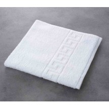 Drap de bain GRECQUE, blanc, 100% coton, 390 g/m², 70x140 cm